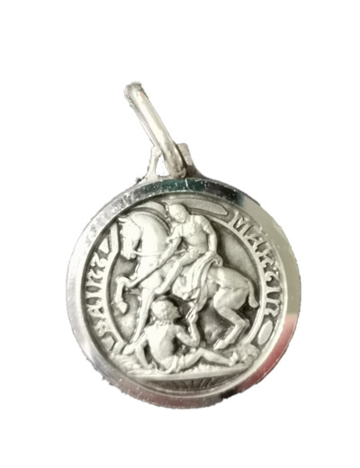 Médaille 15mm en Argent 925 - MARTIN A CHEVAL