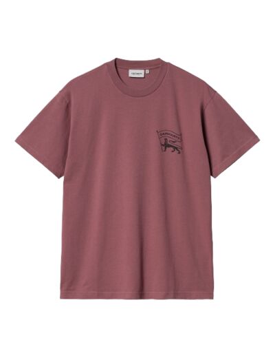 Tee Shirt CARHARTT WIP Stamp Dusty Fuchsia