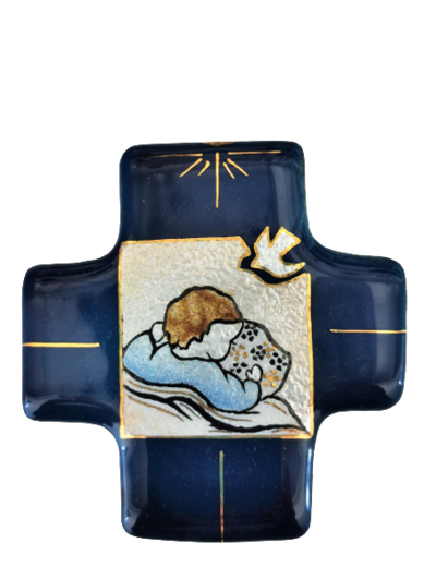 Doux rêve Garçon bleu 7,7X8cm - EMAUX DU LIBAN