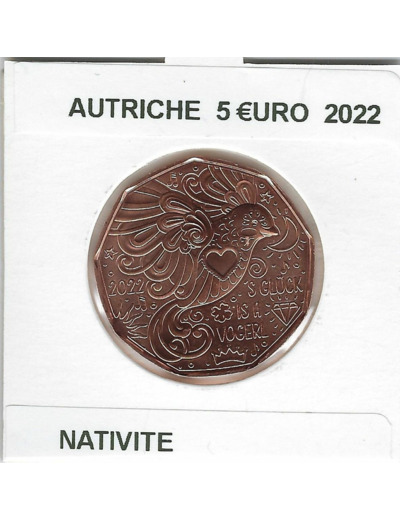 AUTRICHE 2022 5 EURO NATIVITE SUP