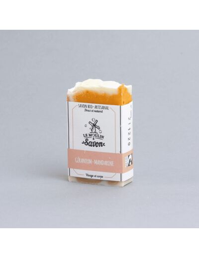 savon solide-géranium-Mandarine100g-Le moulin à savon