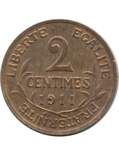 FRANCE 2 CENTIMES DUPUIS 1911 TTB+