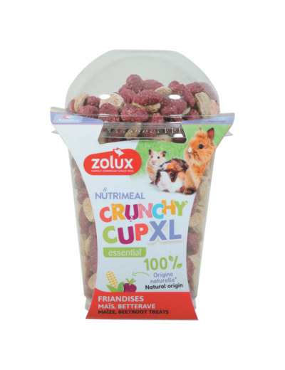 ZOLUX, Crunchy Cup XL, Maïs Betterave - 220g