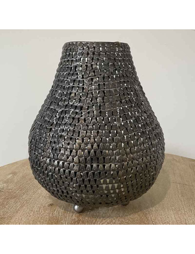Lampe vase métal 59x30x35cm