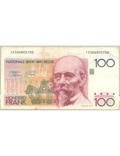 BELGIQUE 100 FRANCS NON DATE (1978-1981) 700 TTB