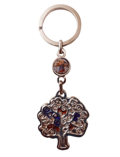 Porte-Clefs métal- Arbre de Vie -COULEUR - ST CHRISTOPHE