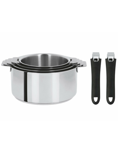 SERIE DE 4 CASSEROLES MUTINE  INOX