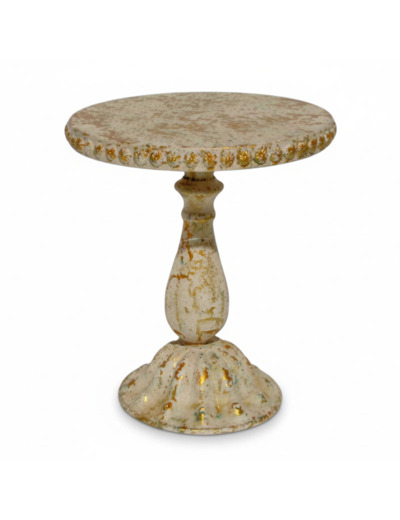 Guéridon fer patiné petit 30x30x35cm