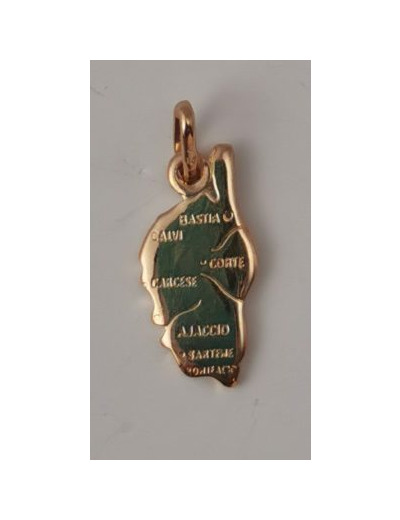 Pendentif en Plaqué Or - CARTE CORSE