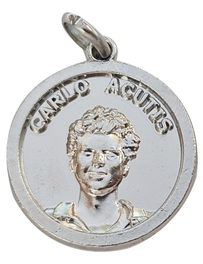 Médaille 18mm en Métal Argenté - CARLO ACUTIS