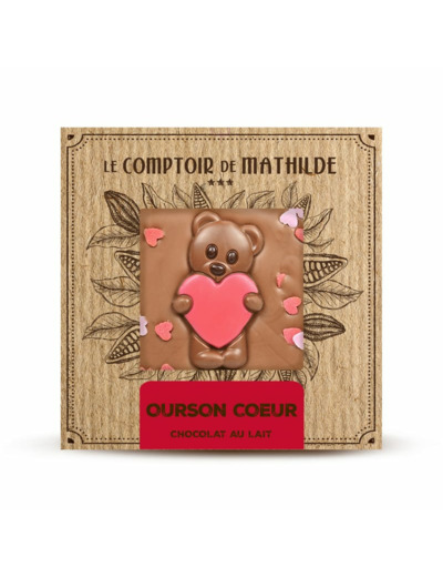 Tablette Cœur - Chocolat lait - 80G