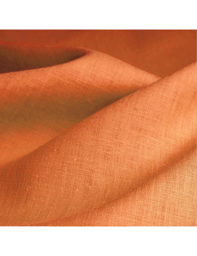 LIN LAVÉ X 3 MÈTRES ORANGE BRULÉ