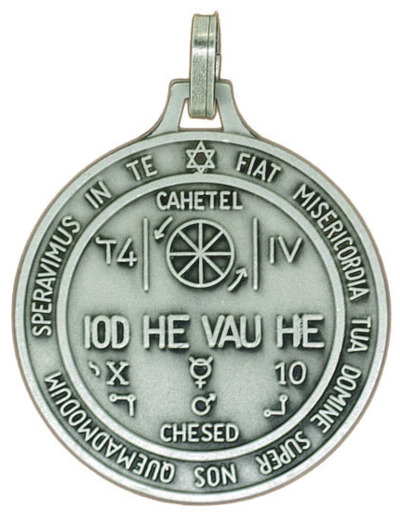 Médaille 30mm en Métal Argenté - PENTACLE REUSSITE
