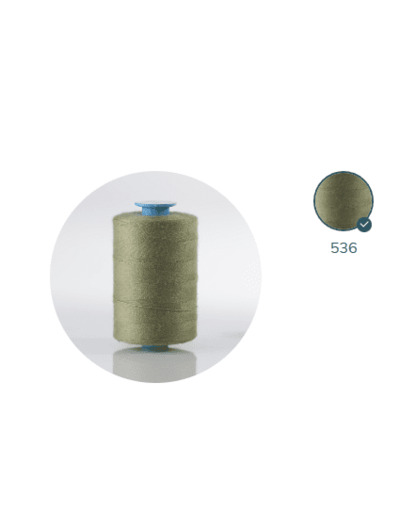 ZX 75 - 536 KAKI FIL À COUDRE 100% POLYESTER TRÈS RÉSISTANT bobine 1000m