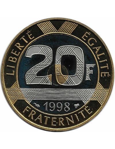 FRANCE 20 FRANCS MONT ST MICHEL 1998 BE belle epreuve