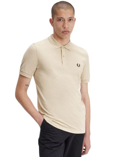 Polo FRED PERRY M6000 Oatmeal / Black T04