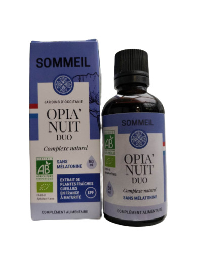 Opia'Nuit Duo-EPF pour le Sommeil sans mélatonine-50ml-Jardins d'Occitanie