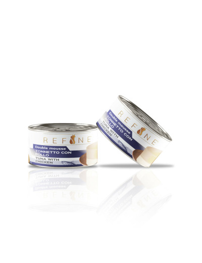 Refine Double mousse, thon avec poulet pour chat adulte - 85G