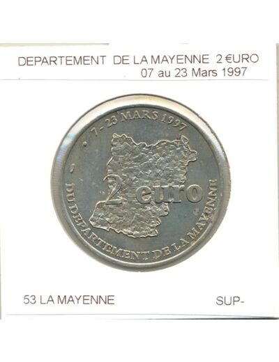 53 LA MAYENNE DEPARTEMENT DE LA MAYENNE 2 EURO TEMPORAIRE 1997 SUP-