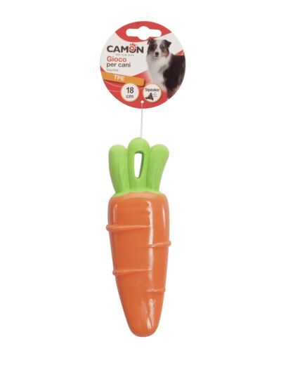 Jouet Carotte en TPE pour chien - 18 cm