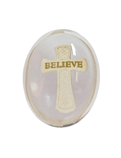 Croix en Résine Transparent 3,8x3cm