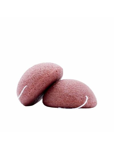 Eponge Konjac visage argile rouge