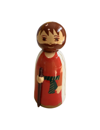 Abraham en bois tourné 8cm + boite