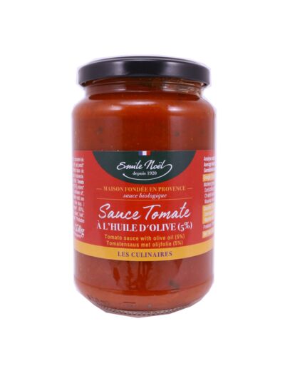 Sauce Tomate à l'Huile d'Olive (5%) Bio 350G