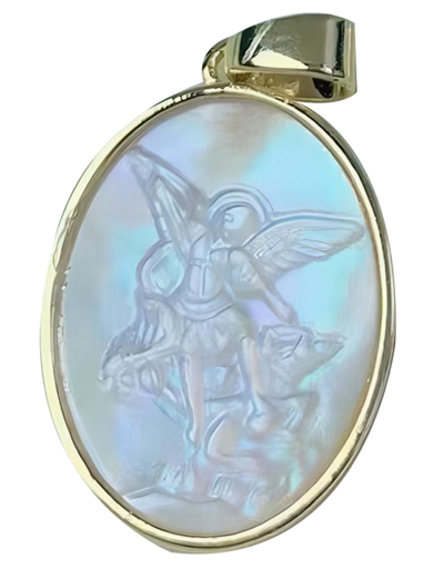 Pendentif en Nacre 16x24mm - SAINT MICHEL