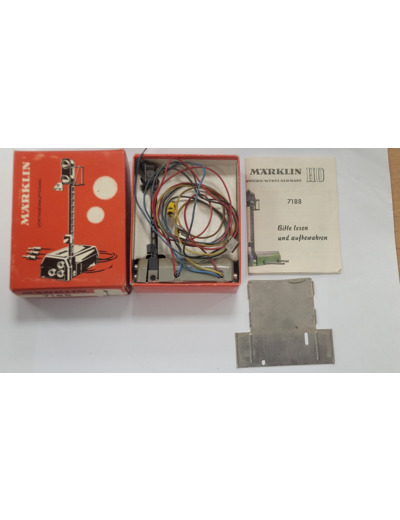 MARKLIN 7188 - SIGNAL LUMINEUX HO BOITE D'ORIGINE ROUGE
