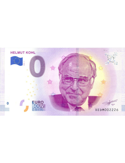 ALLEMAGNE 2018-1 HELMUT KOHL BILLET SOUVENIR 0 EURO TOURISTIQUE NEUF