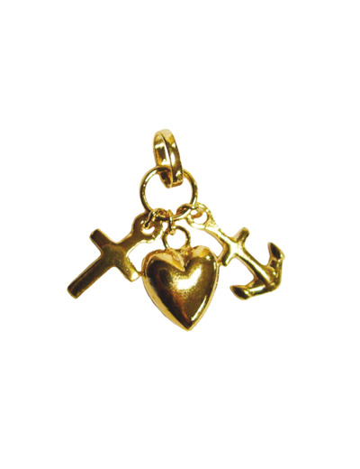 Pendentif en Plaqué Or - 3 VERTUS