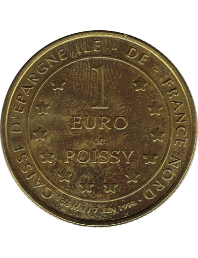 EURO TEMPORAIRE 1 EURO DE POISSY 1998 UNC