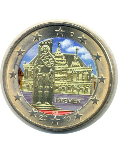 Allemagne 2010 2 EURO COLORISEE COMMEMORATIVE BREMEN SUP