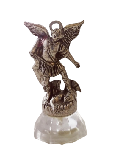 Statuette en Métal Argenté 5cm - ST MICHEL