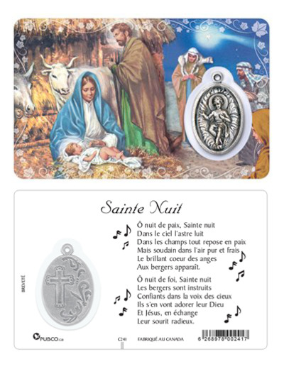 Carte-prière avec insertion NATIVITE
