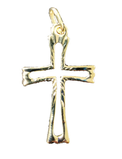 Croix en Plaqué Or 20x30mm - AJOUREE