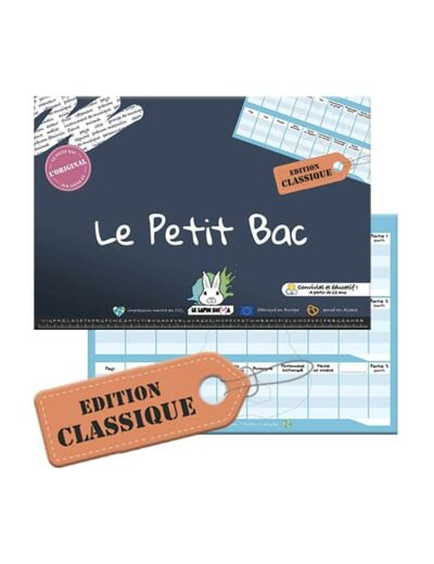 Jeu du Petit Bac - Edition Classique