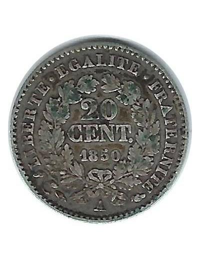 FRANCE 20 CENTIMES CERES 1850 A TTB N1