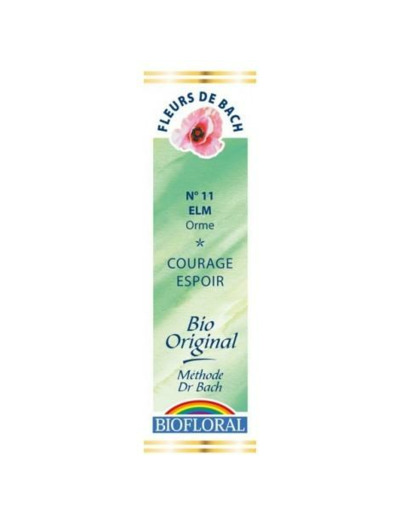 Fleur de Bach Elm, Orme en compte-gouttes 20 ml