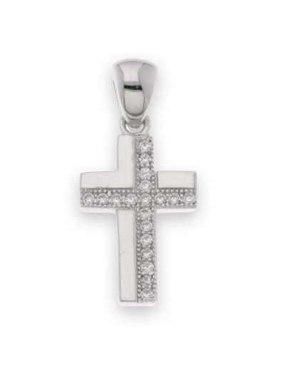 Croix en Argent 925- 1,5cm- ZIRCONIUMS