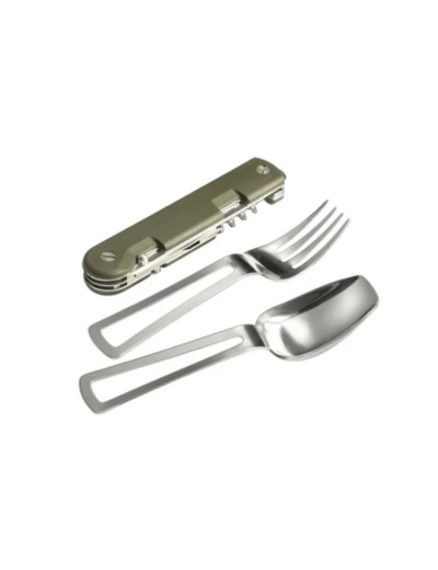 Couteau multifonctions Baroudeur kaki | Lame tactique inox