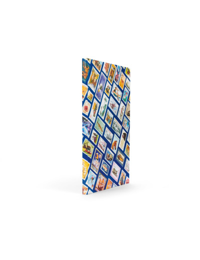 CLASSEUR HOBBY DIN A4 16 PAGES BLANCHES AVEC MOTIFS DE TIMBRES 339105