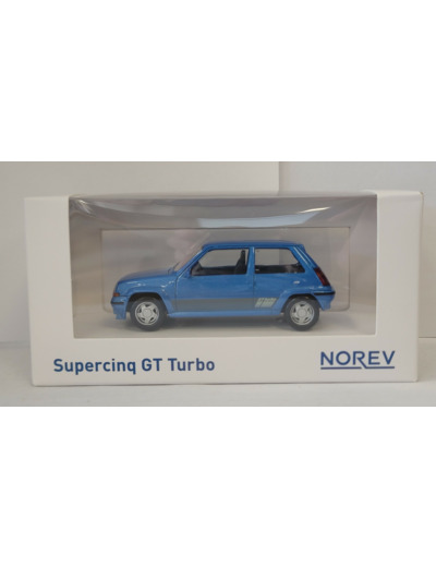RENAULT SUPER CINQ GT TURBO BLEUE NOREV 1/43 BOITE D'ORIGINE