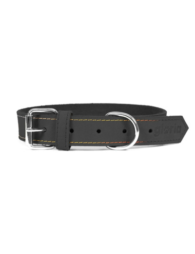 Collier en Nubuck, NOIR pour chiens - 60cm x 30mm