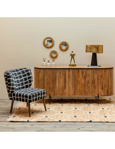 Buffet arrondi Ainigma Bois de Manguier 77x48x170cm