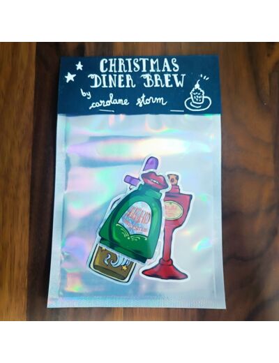 Sachet de 3 stickers "Christmas Diner Brew" - Carolane Storm