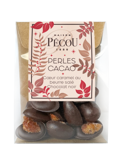 Perles Cacao Noir Coeur Caramel
