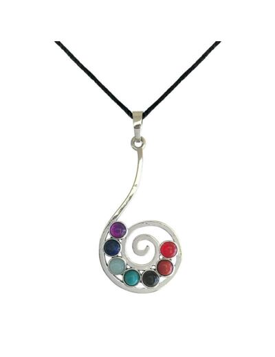 Pendentif Spirale 7 Chakras