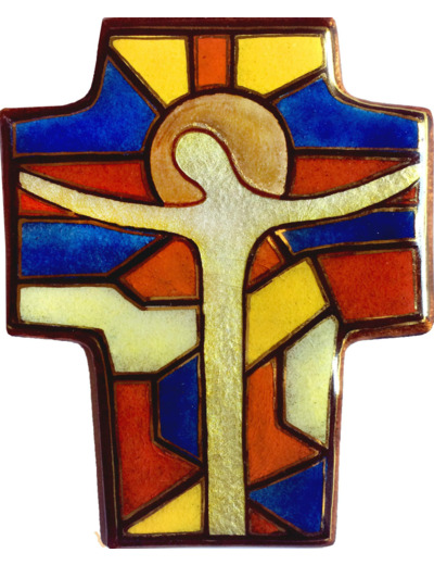 Croix du Fils couleurs opaques 10,6X8,5cm - EMAUX DU LIBAN